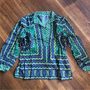 Pretty Vintage 1960’s colorful tunic blouse